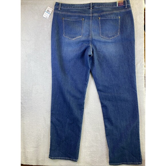 NEW Gloria Vanderbilt All Around Slimming Effect Rail Straight Jeans 20W Aspen - Picture 9 of 9